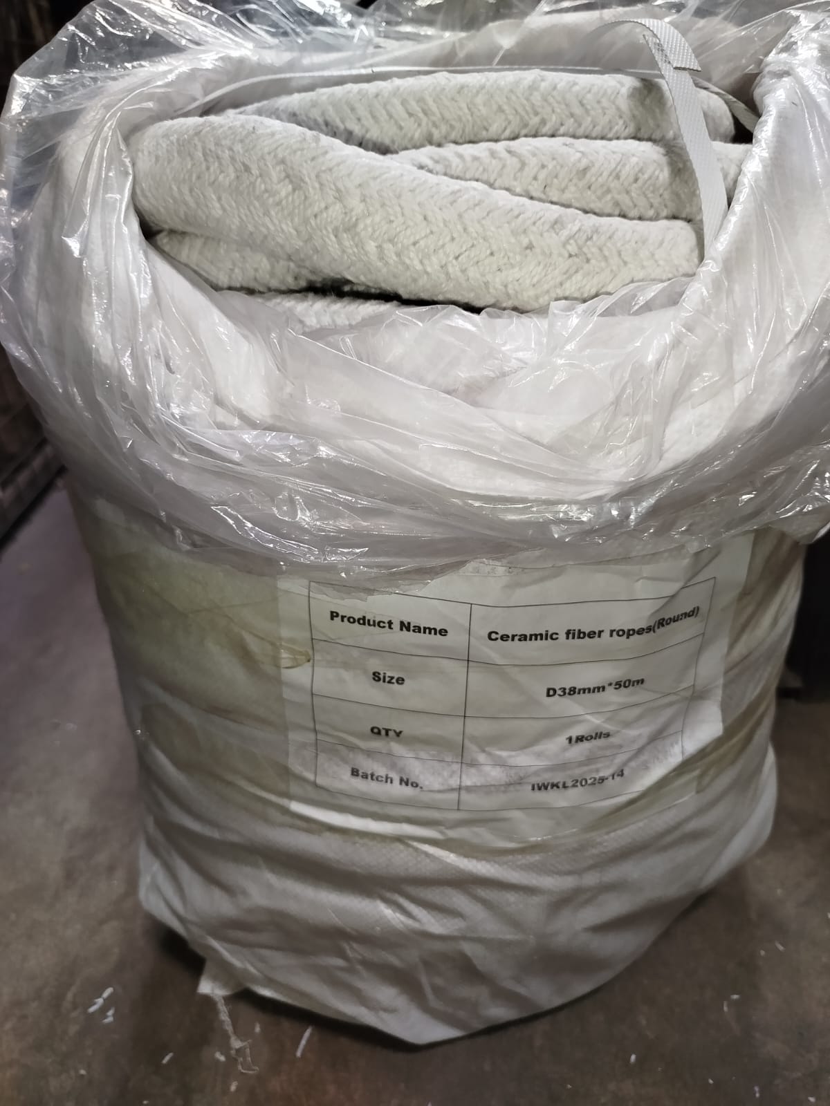 High-Temperature Ceramic Fiber Round Rope for Sealing & Insulation – Nairobi Kenya - Image 2