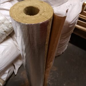 Preformed Rockwool Pipe Section – 2.5 Inch Internal Diameter (50mm Wall Thickness) | High-Temperature Pipe Insulation 1000°C | 150kg/m³ Density