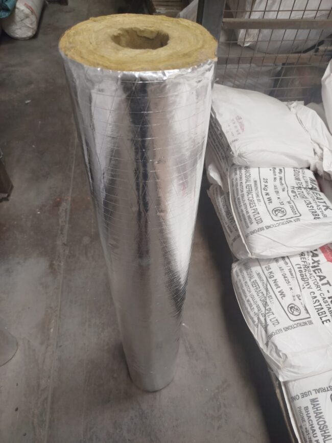 Preformed rockwool pipe